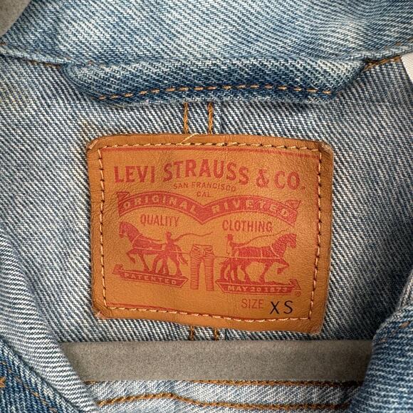 Levi's Multi Wash Denim Trucker Jean Jacket Women's XS Blue Light/Medium Wash - Picture 4 of 9
